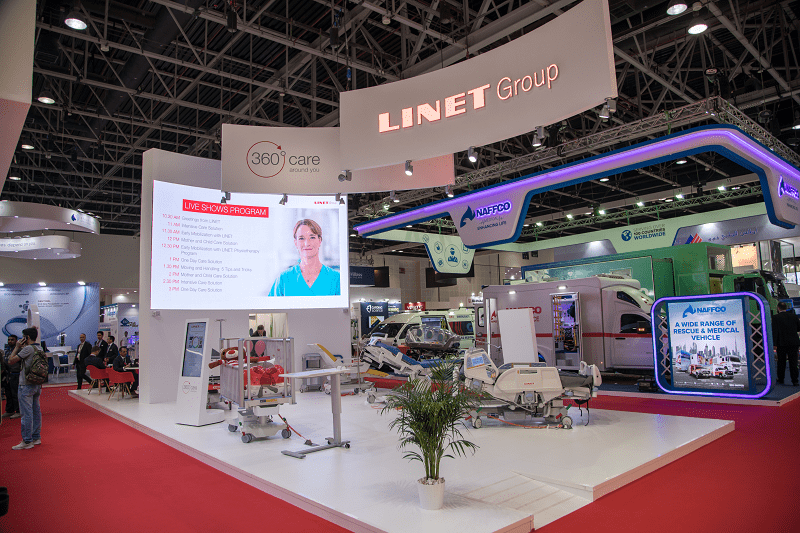 LINET booth Arab Health 2019