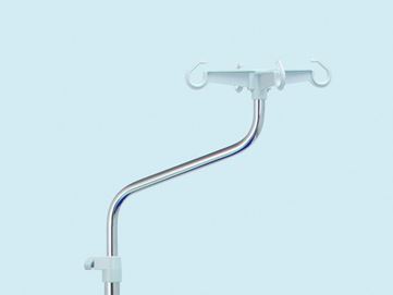 Telescopic IV pole - plastic hooks - S
